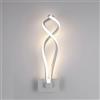 TOT ELECTRIC Applique da parete spirale led 18W design moderno bianco lampada muro luce naturale per camera da letto soggiorno bagno cucina