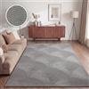 TT Home Tappeto Soggiorno Sala Da Pranzo Pelo Corto Design Boho Scandinavo Tinta Unita Con Aspetto Arco Effetto Alto-Basso, Dimensione:230x320 cm