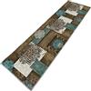 TUOJINRUIDA Tappeto Corridoio Interno a Motivo Geometrico 80 x 180 cm Antiscivolo e Lavabile, Ideale per Ingressi, Cucina, Soggiorno e Camera da Letto