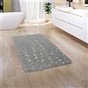 Paco Home Tappeto Bagno Tappetino Da Bagno Tappeto Doccia Morbido Memory Foam Effetto 3D Lavabile, Dimensione:65x120 cm, Colore:Grigio 5