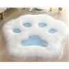 YUGWNN Tappeto con zampe di gatto, in pelliccia sintetica, super morbido e lussureggiante, tappeto peloso e soffice, tappeti per bambini per camere da letto, bianco e blu, 60x60 cm/23,6x23,6 pollici