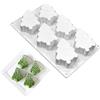 XiaoShenLu Stampi per torte in mousse francese in silicone, stampo per candele di sapone al cioccolato fai-da-te 3D Bakeware, 6 fori albero di Natale Diandian