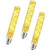 Generic 3 Pezzi Lampadine E27 Vintage Tubolare 6w Edison Vintage Filamento Protezione Occhi Luce Calda 2700K, Lampadina Retrò 600LM Base a Vite,E27 Lampada decorativa Edison Not Dimmerabile