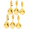 Amosfun 6pezzi Cucchiai Riutilizzabili in Acciaio Inossidabile Per Frutti Di Mare Cucchiai Da Buffet Manico Curvo Da Antipasto Per Servire Dessert Utensili Per Servire Insalata e Sushi Da