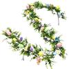 SZLIFE Ghirlanda Di Pasqua in Schiuma Di E Materiale per Fiori Di Seta, Vite Di Artificiali Da 1.8m, Facile Da Piegare, Torcere E Intrecciare, Decorazione Pasquale per Caminetto, Centrotavola, Parete