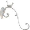 Qianly Gancio Da Parete Staffa Sospesa per Esterni Gancio per Vasi di Fiori Supporto Metallico in Ghisa Resistente Adatto per Appesi E Illuminazione, Bianco