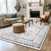 Carpeto Rugs Tappeto Salotto Etnico Pelo Corto - Tappeti Salotto Grandi Dimensioni - Tappeti Camera da Letto - Tappeti Moderni Soggiorno - Crema - 240 x 330 cm