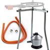 Kabra Supporto per Paellero Kit (Supporto + Regolatore + Tubo Omologato + 2 Morsetti)