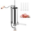 GOPLUS 3L Insaccatrice manuale Insaccatrice per salsicce Macchina per salsiccia in Acciaio inossidabile salsicce siringa con 4 tubi di riempimento