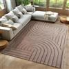 Carpetsale24, Tappeto Boho Scandinavo Monocromatico Beige 160x230 cm, Tappeto Decorativo, Morbido e Facile da Pulire, Effetto 3D, Tappeto per Soggiorno e Camera da Letto, Tappeto Lavabile Grande
