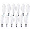 LEDLUX 12 Pezzi Lampadina LED E14, Bianco Neutro 4000K, Lampade LED E14, 8W=64W, E14 C37 720 Lumens, Forma Candela Goccia Oliva, Diametro 37mm, Lunga 112mm