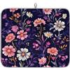 Mexpekil Grazioso tappetino scolapiatti con fiori colorati, tappetino assorbente per scolapiatti da cucina, tappetino antiscivolo per scolapiatti per piatti, tazze, padelle, 40,6 x 45,7 cm