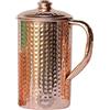 Fashnkart Brocca in rame martellata fatta a mano per acqua potabile per i benefici per la salute dell'Ayurveda Brocca in rame tradizionale per bere 1,5 litri 50,7 once