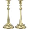 BestAlice 2 Pezzi Portacandele in Metallo, Portacandele Conici, Portacandele Alto, Innovativo Candeliere a Testa Singola in Stile Europeo Portacandele Decorazione Domestica per Matrimoni(ciano)