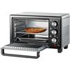 Steinborg Mini Forno da 15 Litri per Pizza - Timer 60 Minuti, 100-230 °C, 1200 Watt - Teglia per Briciole, Forno da Campeggio, Piccolo a Risparmio Energetico