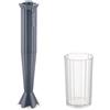 Alessi Plissé MDL10 G - Frullatore a Immersione di Design con Bicchiere Graduato, in Resina Termoplastica, Spina Europea 500W, Grigio