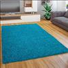 Paco Home Tappeto Salotto Moderno Soggiorno Pelo Lungo Peloso Monocolore Moderno Tappeto Morbido, Dimensione:140x200 cm, Colore:Turchese