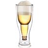 MCDSAJ Bicchiere da Birra a Doppia Parete, Bicchiere da Birra Senza Stelo, Bicchieri da Birra in Vetreria, Boccali da Pub Trasparenti Isolati, Bicchieri da Birra Congelabili Isolati a Doppia Parete(450 ml)