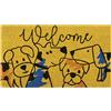 Baroni Home Zerbino Ingresso Casa in Cocco Dipinto a Mano 70x40 cm Facile da Pulire e Super Resistente, Cani Stilizzati