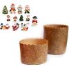 Zeus Party KIT 20 STAMPI PANETTONE da 750 gr +Soggetti in Zucchero Assortiti - Forme Canasta in carta forno Natale dolci