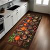 Generic Spezie Tappetino Cucina 50 x180 cm Spezie e cucchiaio d'argento Antiscivolo Lavabile Comodo Multiuso Cucina Sala da Pranzo Corridoio