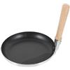 Alipis Padella Gira Frittata Mini in Alluminio e Legno, Antiaderente | Pratica per Uso Domestico e Ristorante, Riscaldamento Uniforme, Multifunzione per Cotture Rapide