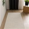 Interiyou Tappeto cotone artigianale Riga - 80x250 cm Crema - Per salotto, camera da letto - 100% fibra naturale tessuto piatto