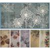 Olivo Tappeti OLIVO.shop SPRINT TROPICAL Tappeto moderno cucina, Tappeto cucina antiscivolo lavabile, Tappeto cucina foglie, Passatoia cucina antiscivolo, vari colori e misure. (FLOWER BLUE, 50x180 cm)