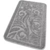 emmevi Tappeto Bagno Damascato Scendiletto Camera Barocca Morbido Assorbente Antiscivolo 50x110 Cm Grigio