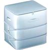 EasyByMall Organizer a compressione ultra salvaspazio per piumini, grande capacità, per vestiti, 52 x 42 x 30 (condensa) - 60 (estendibile) cm (azzurro)