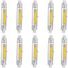 Aoxdi R7S LED 78mm 5W Lampadina a Doppio Effetto Lineare, Bianco Freddo, COB Lampadine LED R7S, AC220-240V, Pacco da 10 Pezzi