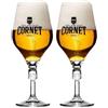 CORNET Bicchieri da birra da 330 ml, set di 2 bicchieri da birra ufficiale belga
