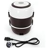 SHZICMY Contenitore per il pranzo elettrico portatile a 3 strati, 2 l, in acciaio inox, 200 W, per il pranzo, per il pranzo