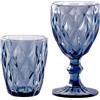 KEDEA Bicchieri Acqua in Vetro, Calici Vino in Vetro, Lavabili in lavastoviglie, Tumbler Acqua e Calici Vino Colorati Mix 6 COLORAZIONI.… (GRAND PAVE')