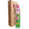 SodaTASTE Quick Apfel CO2-Zylinder tauschen (Riempimento) per carbonatore d'acqua, con naturale aroma di mela senza sciroppo, per fino a 60 l di acqua frizzante con gusto, senza zucchero (ATTENZIONE