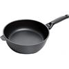 RISOLI' Padella svasata alta in alluminio pressofuso antiaderente per induzione con manico di Risolì, diametro 240 mm