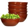 MamboCat - Set di 6 ciotole da portata in terracotta, Ø 16 cm, taglia M, mediterranee, smaltate, pezzi unici realizzati a mano, antiche/vintage, medievali, vichinghe