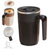 Generico Tazza Da Caffè Automatica Auto-Mescolante,Mescolatore Ricaricabile Magnetico Con Indicatore Di Temperatura,Per Latte Cacao Cioccolata Calda Bevande,Per Picnic Campeggio Hotel Casa Cucina (Nero)