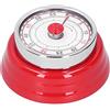 Jenngaoo Timer di Ricarica da 60 Minuti, Timer da Cucina Visivo Magnetico da Cucina con Conto alla Rovescia Timer da Cucina Non Richiesto con Batteria con Allarme Per Cottura al Forno(Rosso)