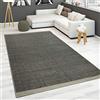 Paco Home Tappeto lavorato a mano in tessuto liscio 100% lana stile scandinavo in diversi colori, Dimensione:160x230 cm, Colore:Grigio