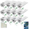 IMPORT GE.RA. EXPORT Sacchetti Aspirapolevre Compatibili con Folletto VK7 VK7S FP7 FP7S, Sacchetto in Microfibra 5 Strati + Profumini + Cristalli OCEANICA (12 Sacchetti + Profumini + Deodorante 06)