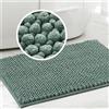 LINGKY Tappeto Bagno Ciniglia Tappetino da Bagno Alta densità e Assorbente In Microfibra Shaggy Tappeto da Bagno Antiscivolo ad Asciugatura Rapida Lavabile (Aqua,43 x 60 cm)