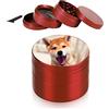 EinzigGeschenk Macinino personalizzato in acciaio inox con propria foto - 6 colori (nero, rosso, argento, grigio beige, verde, blu) - Macinaspezie personalizzato per cucina, caffè e regali (rosso)
