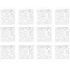 Yuanpgky 12 pannelli divisori decorativi per stanze, divisorio in plastica cava da appendere, per la privacy della casa, separatore moderno dello spazio, 40 x 40 cm, 12 pezzi (bianco)