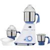 Preethi Blue Leaf Diamond 750-Watt Mixer Grinder with 3 Jars, Blue/White