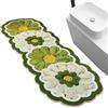Generico Tappetino da bagno con motivo floreale | Tappeto da cucina antiscivolo 119,9x49,8 cm - Tappeti da bagno lavabili e assorbenti | per Pavimento Interno Casa Camera da Soggiorno