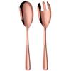 BISDARUN Set di 2 posate da insalata con cucchiaio e forchetta in acciaio inox, color oro rosa, con cucchiaio grande e forchetta, lunghezza 30,5 cm