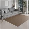 DE-COmmerce Tappeto Bambù massive, 17mm Indurito Listello La Nuovi Generazione Non Bordato Tappeto Soggiorno Cucina Made IN Germany - tortora, 60x240 cm