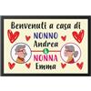 STAMPATEK TAMPATEK Zerbino Personalizzato Festa Dei Nonni, Tappeto D'ingresso Casa Dei Nonni, Regalo Nonni , Zerbino Ingresso Interno Casa 60x40cm Tappetino Antiscivolo Zerbino Benvenuti A Casa Dei Nonni ZER2