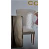 Zucchissime Coppia 2 Vestisedia Copri Sedia Modellante Elastic Cover Vari Colori + Omaggio Set Da Cucina INTIMOEGIDIO (Panna)